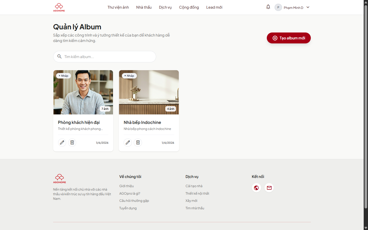 Quản lý Album (nhà thầu)