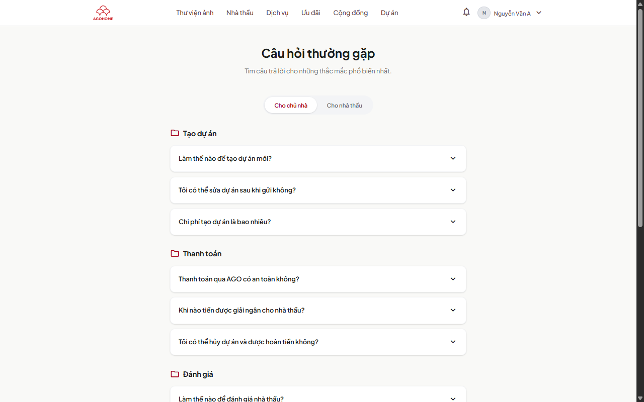 Trang FAQ
